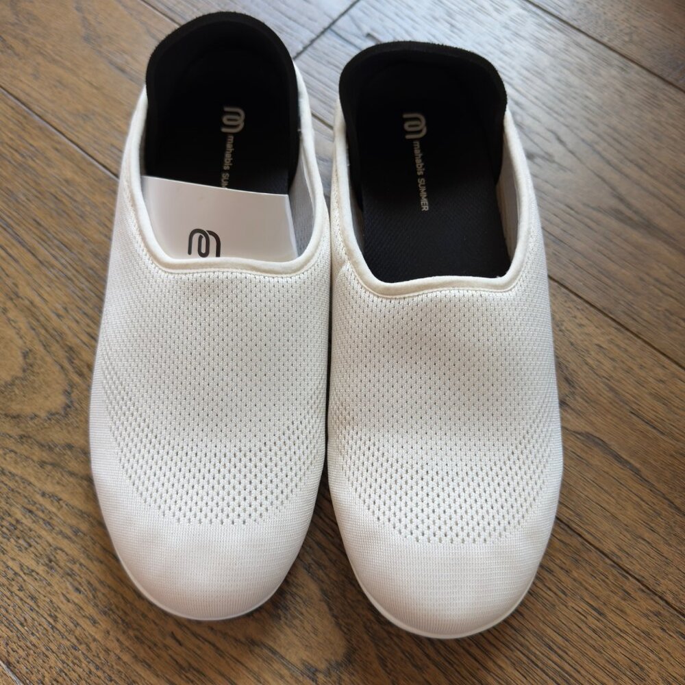 NWOT Mahabis Summer #SUM-A1V1 Women's Ivory Slippers Size 11.5